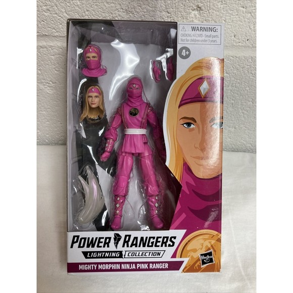 Power Rangers Lightning Collection Mighty Morphin Ninja Pink Ranger Hasbro NEW - Picture 2 of 3